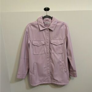 NWOT Ricki’s Lilac Vegan Leather Shacket